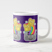 Tasse Géante Motif de toast arc-en-ciel Kawaii (Droite)