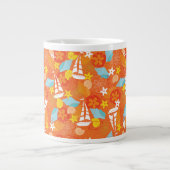 Tasse Géante Motif de voilier tropical (Devant)