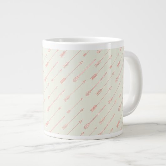 Tasse Géante Motif des flèches encadrées de corail (Devant droit)