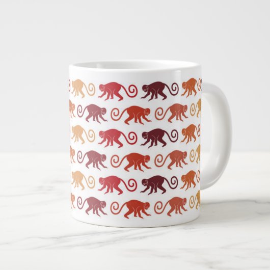 Tasse Géante Motif des singes rouges (Devant droit)