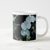 Tasse Géante Motif d'orchidées blanches d'aquarelle (Droite)