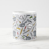 Tasse Géante Motif d'outils de cuisine (Devant)