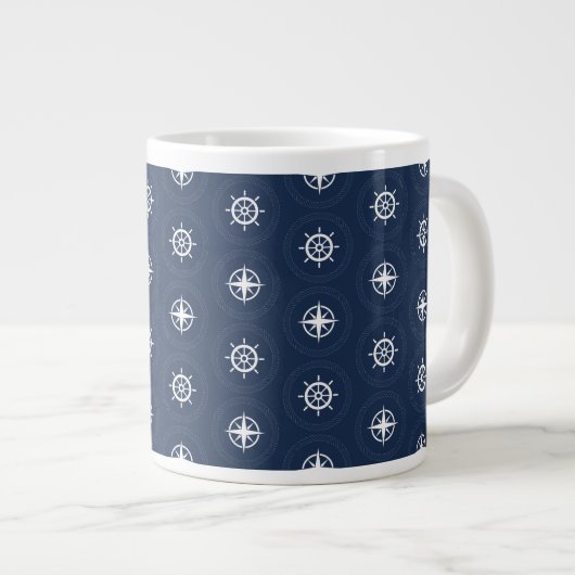 Tasse Géante Motif d'outils maritimes (Devant droit)