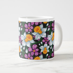 Tasse Géante motif élégant aux fleurs de narcisses 2