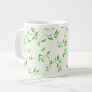 Tasse Géante motif feuille d'aquarelle