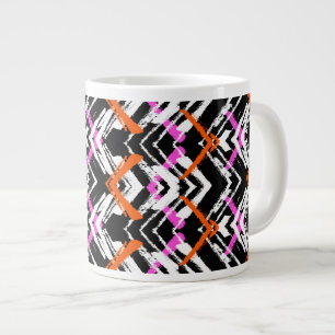 Tasse Géante Motif Flèche De Main Noire, Orange Et Rose
