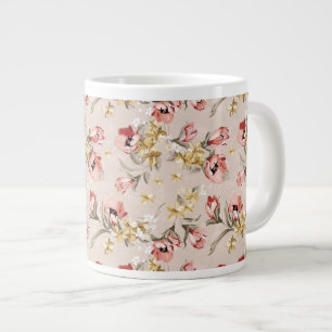 Tasse Géante Motif floral 3 d'élégance abstraite
