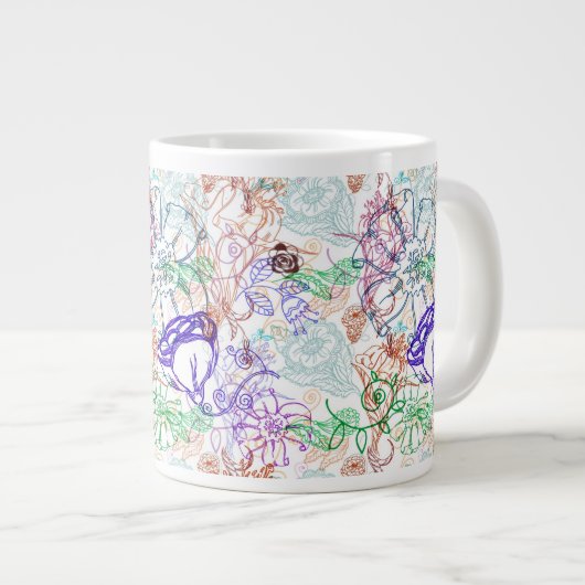 Tasse Géante Motif floral 8 (Devant droit)