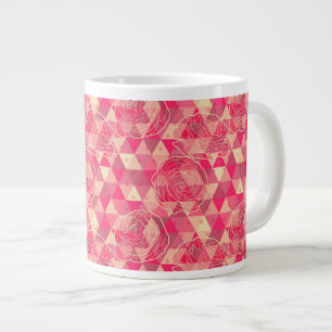 Tasse Géante motif géométrique de fleurs