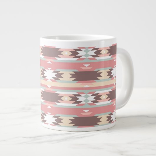 Tasse Géante motif géométrique de style aztèque 2 (Devant droit)
