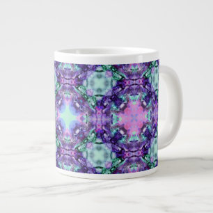 Tasse Géante Motif hippie violet et turquoise