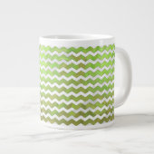 Tasse Géante Motif Kiwi Bash Green Chevron (Devant droit)