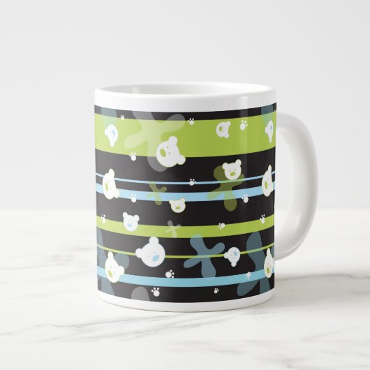 Tasse Géante Motif mignon avec peu d'ours (Devant droit)