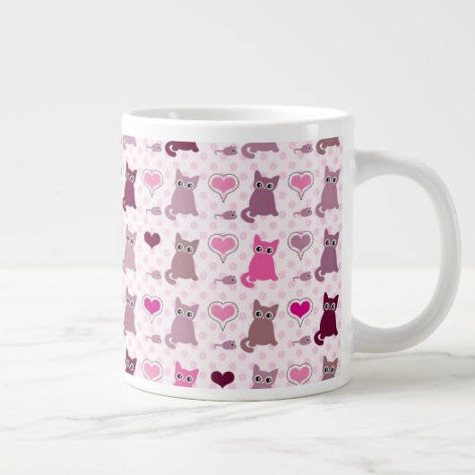 Tasse Géante Motif mignon de filles de chaton (Droite)