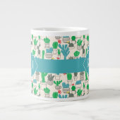 Tasse Géante Motif naturel des cactus floraux (Devant)