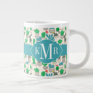 Tasse Géante Motif naturel des cactus floraux