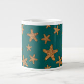 Tasse Géante Motif orange d'étoiles de mer (Devant)