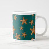 Tasse Géante Motif orange d'étoiles de mer (Droite)