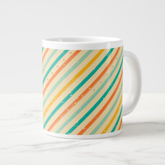 Tasse Géante motif rétro à rayures (Devant droit)