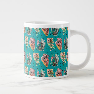 Tasse Géante Motif Succulent de Cactus Graphiques Abstraits
