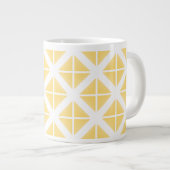 Tasse Géante Motif triangle à la mode jaune (Devant droit)