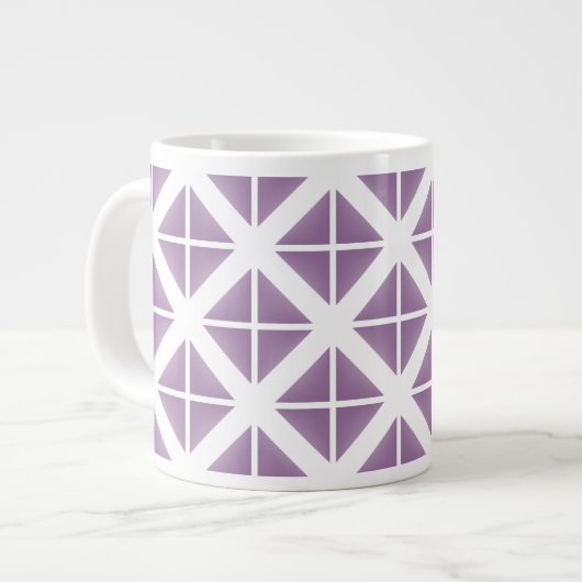 Tasse Géante Motif triangle tendance violet (Devant gauche)