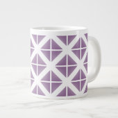 Tasse Géante Motif triangle tendance violet (Devant droit)