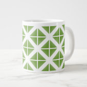 Tasse Géante Motif triangle vert tendance (Devant droit)