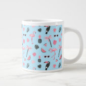 Tasse Géante Motif tropical d'été rose et bleu (Droite)