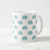 Tasse Géante Motif Turquoise Cute Elephant (Devant droit)