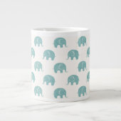 Tasse Géante Motif Turquoise Cute Elephant (Devant)