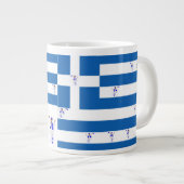 Tasse Géante Mug/Drapeau grec/Evzones (Devant droit)
