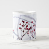 Tasse Géante Neige blanche des Berges rouges d'hiver (Devant)