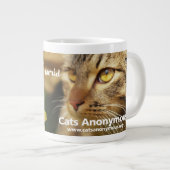 Tasse Géante New! Support Chats Anonymes ... une gorgée à la fo (Devant droit)