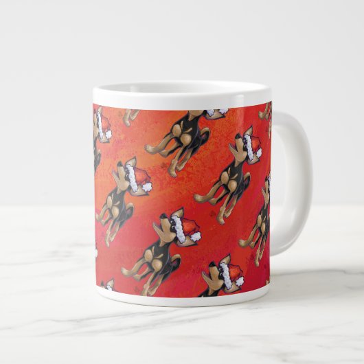 Tasse Géante Noël Chihuahua en rouge (Devant droit)
