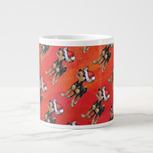 Tasse Géante Noël Chihuahua en rouge