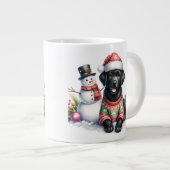 Tasse Géante Noël du chien chiot du Labrador Retriever (Devant droit)