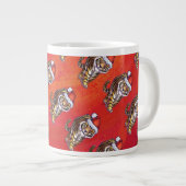 Tasse Géante Noël du tigre en rouge (Devant droit)