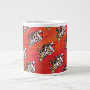 Tasse Géante Noël du tigre en rouge