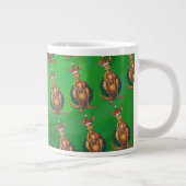 Tasse Géante Noël Kangaroo sur le dos vert peint (Droite)