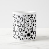 Tasse Géante Notes musicales et Clefs (Devant)