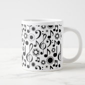 Tasse Géante Notes musicales et Clefs (Droite)