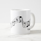 Tasse Géante Notes musicales pour l'enseignant de musique (Devant droit)