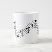 Tasse Géante Notes musicales pour l'enseignant de musique (Devant)