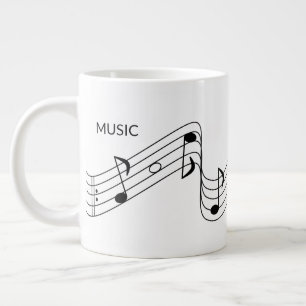 Tasse Géante Notes musicales pour l'enseignant de musique