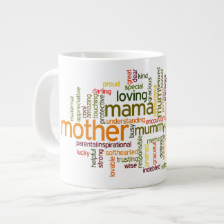 Tasse Géante Nuage de mot de mère
