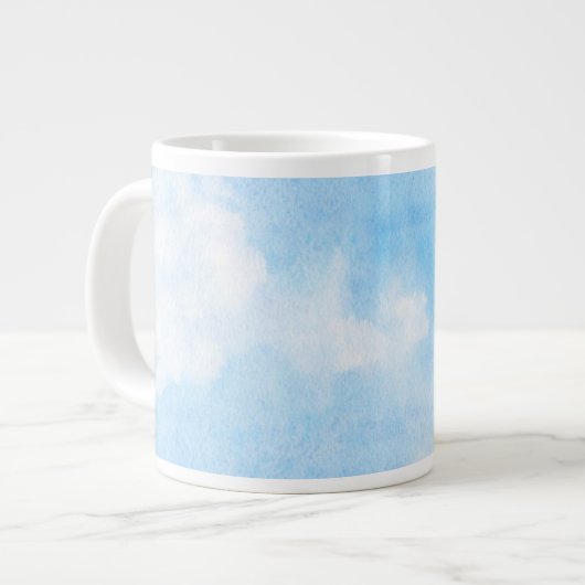 Tasse Géante Nuages d'aquarelle et arrière - plan de ciel (Devant gauche)