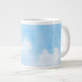 Tasse Géante Nuages d'aquarelle et arrière - plan de ciel (Devant droit)