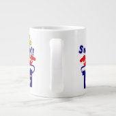 Tasse Géante 🎅 Oh ! Sanp, Père Noël maladroit coincé dans un t (Dos)