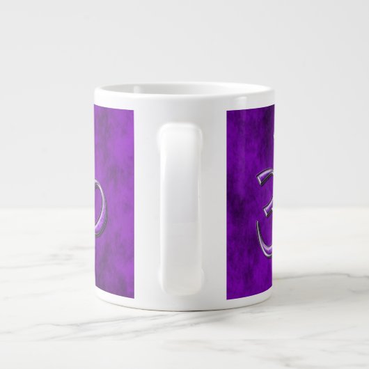 Tasse Géante Om en pierre violette (Dos)